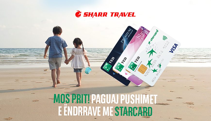 Nga sot paguaj me Starcard në Sharr Travel deri në 6 këste pa interes!