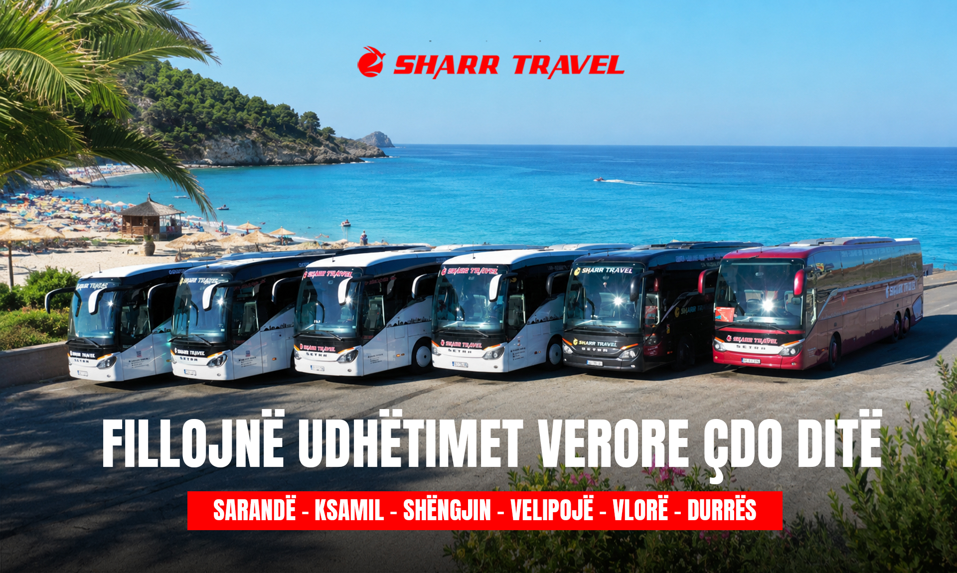 Sharr Travel hap sezonën verore 2026 me linja të rregullta drejt bregdetit shqiptar