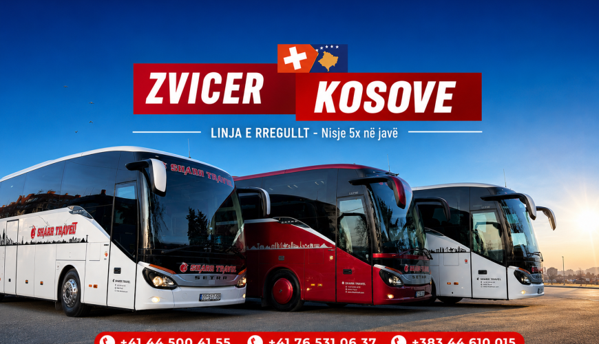 Bashkatdhetarët nga Zvicra për në Kosovë udhëtojnë vetëm më Sharr Travel